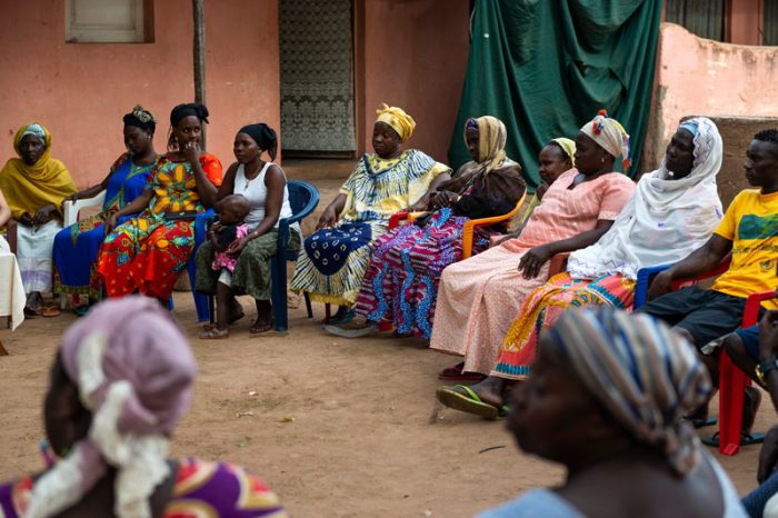 Women at a community meeting in Guinea-Bissau