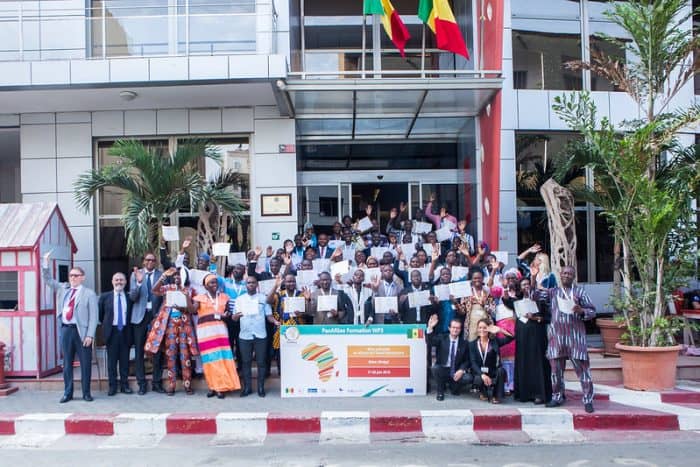 A group photo of participants at an IGF PanAfGeo workshop on ASM.