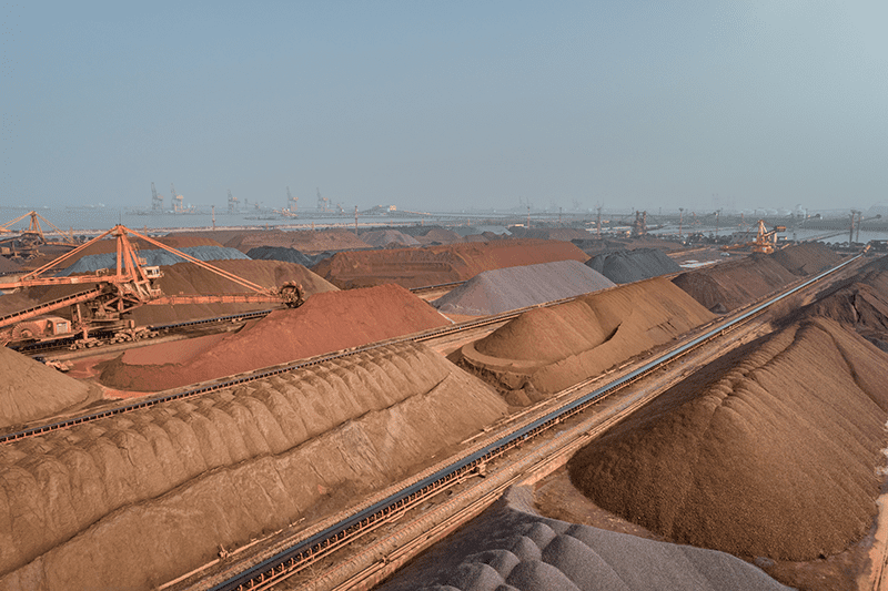 aerial of view of industrial of port