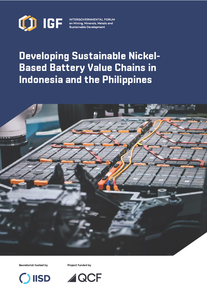 Développement de chaînes de valeur durables pour les batteries à base de nickel en Indonésie et aux Philippines